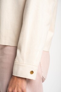 Camisa Gamuza Vegana Crudo