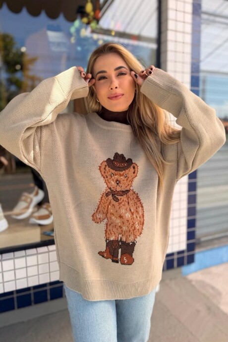 Buzo con estampa Petra Marrón