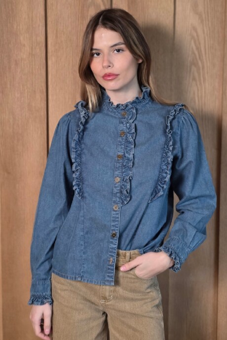 Camisa Uma Denim Azul