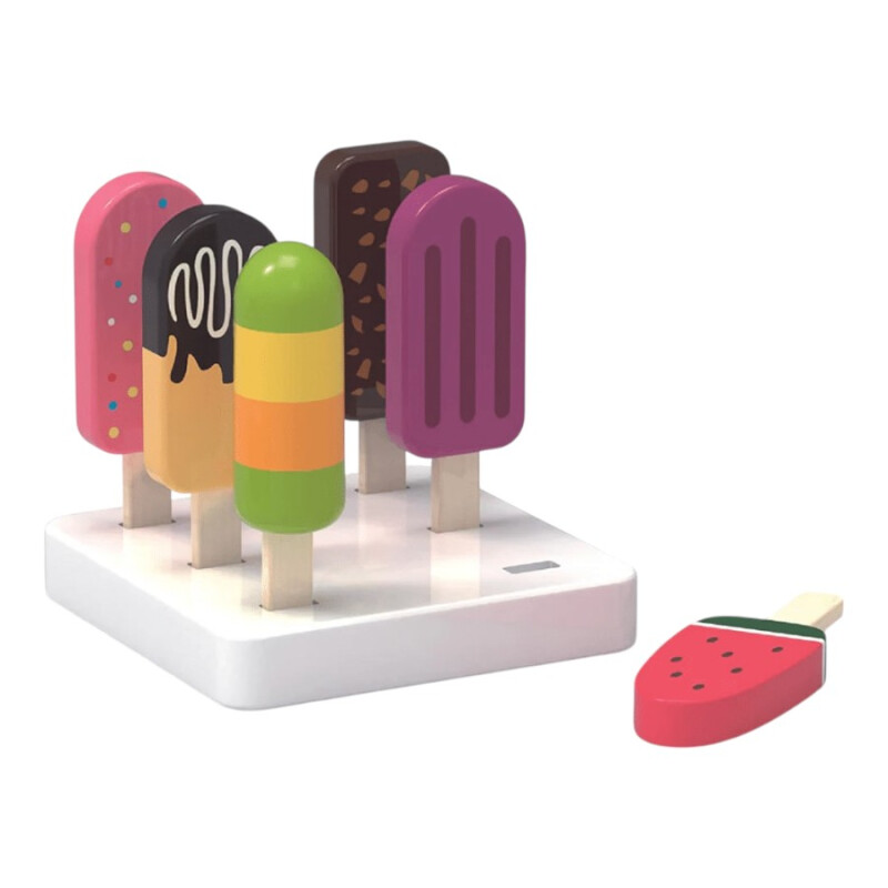 Set Paletas Heladas Madera Viga Set Paletas Heladas Madera Viga