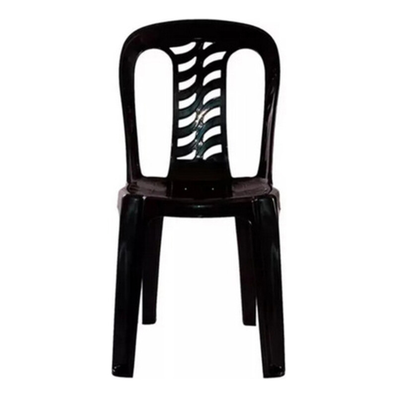 Pack 10 Sillas De Jardín Bistro Apilable Resistente Negras Pack 10 Sillas De Jardín Bistro Apilable Resistente Negras