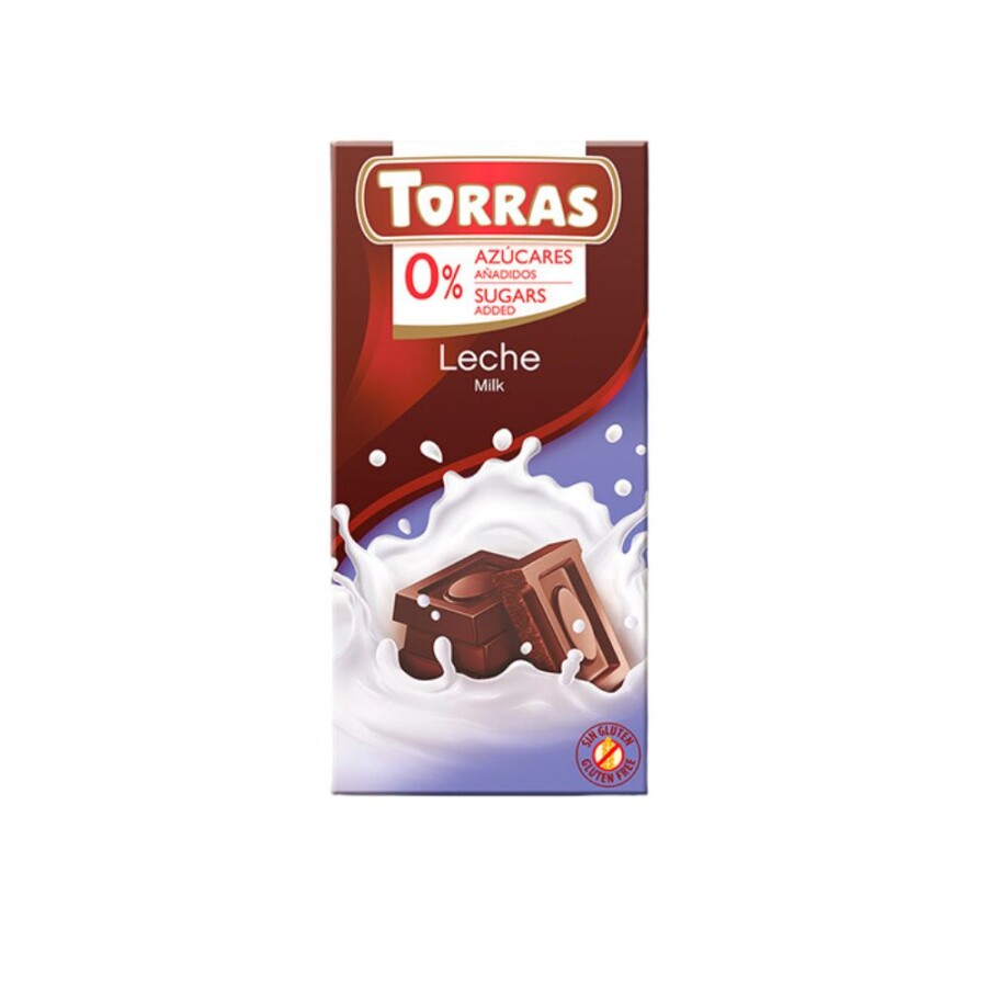 Chocolate con Leche Torras sin Azúcar 75g Chocolate con Leche Torras sin Azúcar 75g