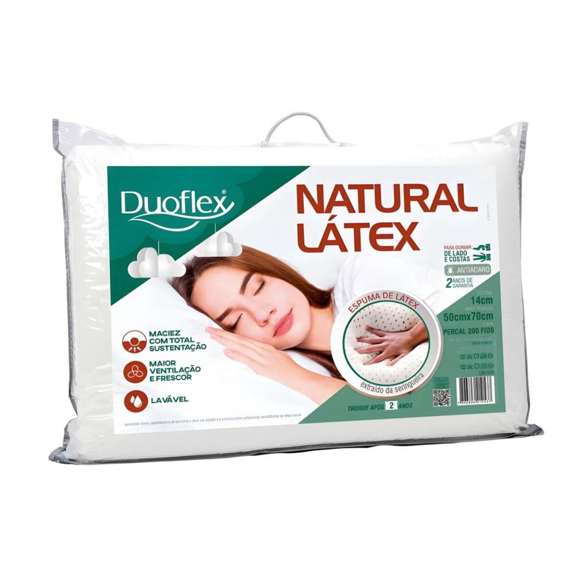 Almohada Natural Latex Duoflex - Latex Ln1104 