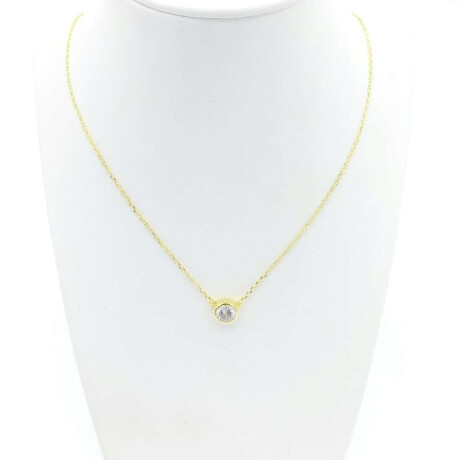 Colgante de plata con baño amarillo Punto De Luz