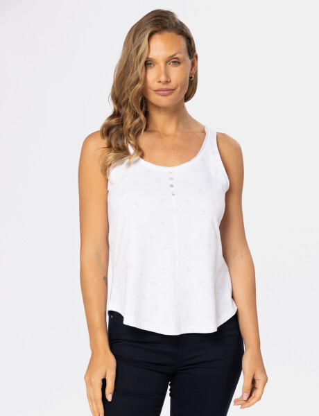 MUSCULOSA ESTAMPADA Blanco