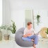 Puff Sillón Inflable de Pvc Con Respaldo Color Gris + Inflador Puff Sillón Inflable de Pvc Con Respaldo Color Gris + Inflador