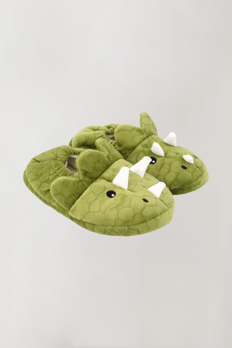 PANTUFLA DINOSAURIO GREEN