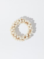 Coletero Con Perlas blanco