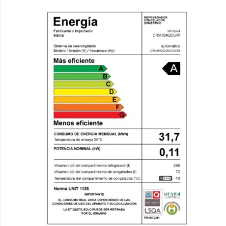 Heladera Consul 340 lts CRM39AKDUW Heladera Consul 340 lts CRM39AKDUW
