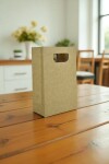 Bolsa cartulina eco sacabocado 10x05x15 cm MADERA
