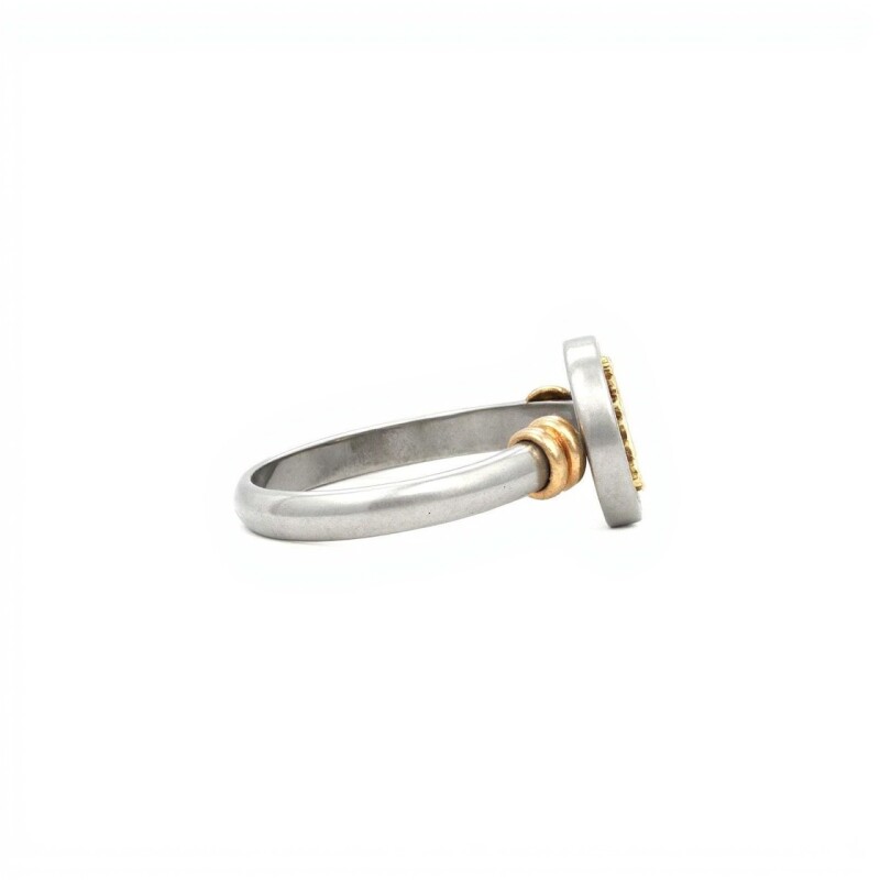 Anillo Profesión Radioterapia-Plata y Oro-Sin Piedra-AP5014 sinpiedra