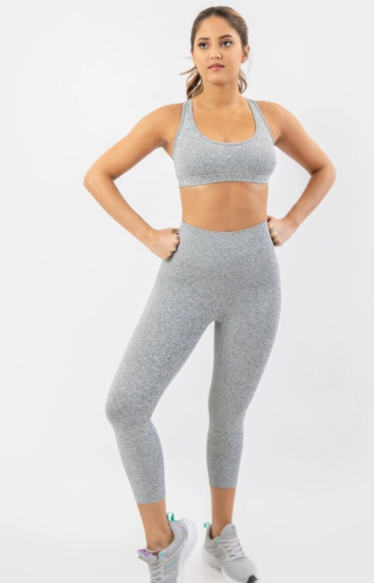 Capri de Supplex Melange. - Gris 