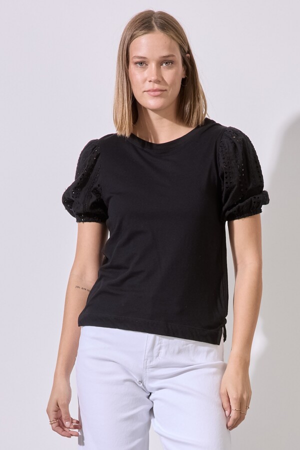 Blusa Broderie NEGRO