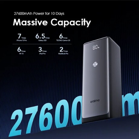 Power Bank Oraimo Laptop USB-C USB-A 27600 mAh 130W Power Bank Oraimo Laptop USB-C USB-A 27600 mAh 130W