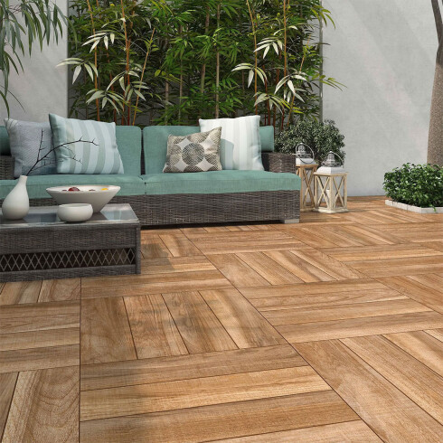 CERÁMICA PISO 60X60 MADERADO RECTIFICADO ACETINADO RELIEVE GAMAS DE MARRON