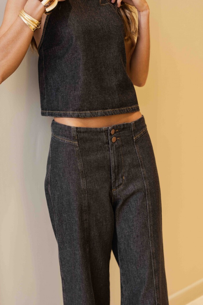 PANTALON NEW LAIA DENIM BLACK PANTALON NEW LAIA DENIM BLACK