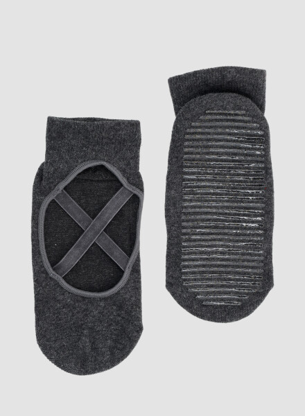 Media pilates con elastico Negro