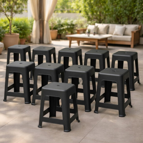 Set x10 Banquetas Bela Vista NEGRO