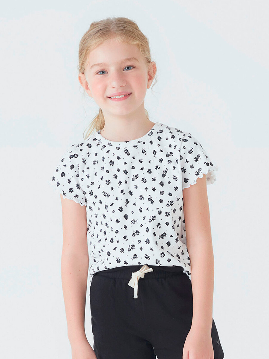 CAMISETA DE NIÑA CON ESTAMPA - BEIGE 