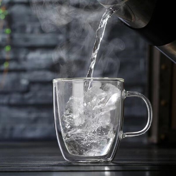 4 Tazas De Vidrio Doble Pared Aislamiento C/ Asa 350ml 4 Tazas De Vidrio Doble Pared Aislamiento C/ Asa 350ml