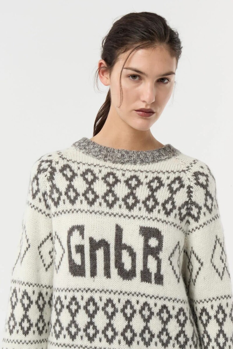 SWEATER EARL ROJO 2 Gris