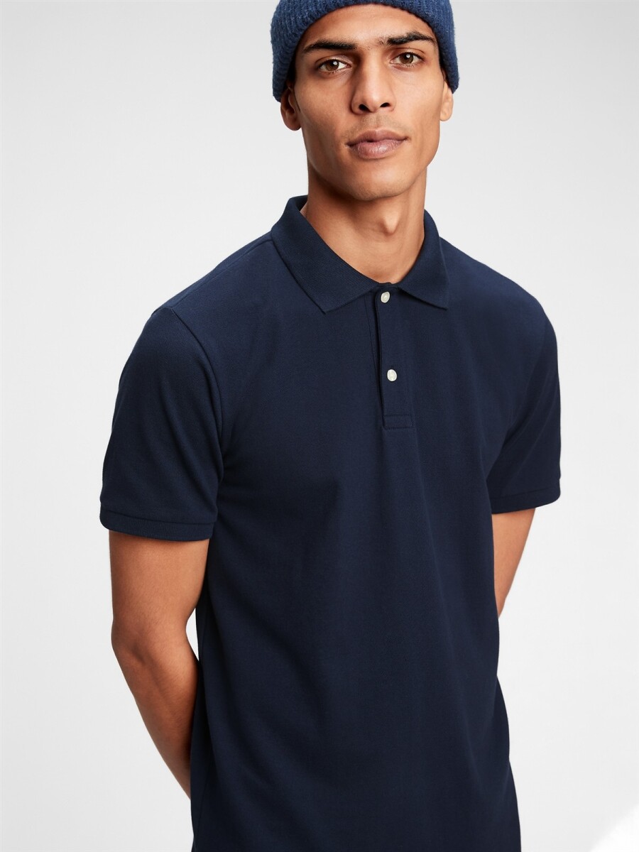 Remera Tipo Polo Hombre - Tapestry Navy 