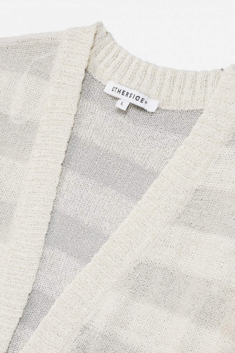 Cardigan rayado GRIS