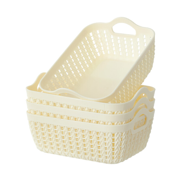 Organizador calado 4 pcs beige