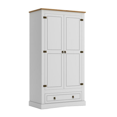 Ropero 2 puertas Madera maciza - Linea Mexicana Blanco