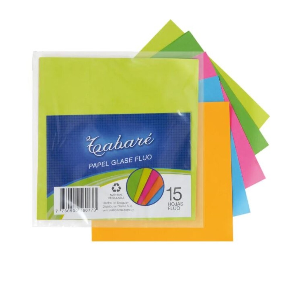 Papel Glasé Tabaré Fluo 15 H 11x11 Cm #Papel Glasé Tabaré Fluo 15 h 11 x 11 cm