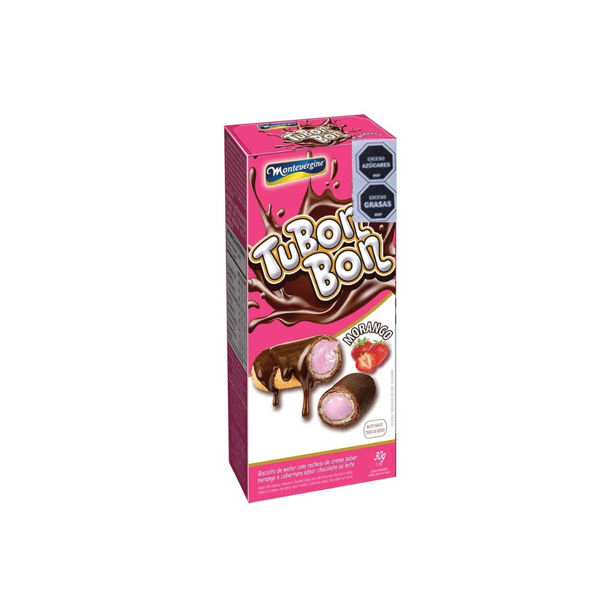 BARQUILLO TUBONBON FRUTILLA WAFER RELLENO 30GRS 