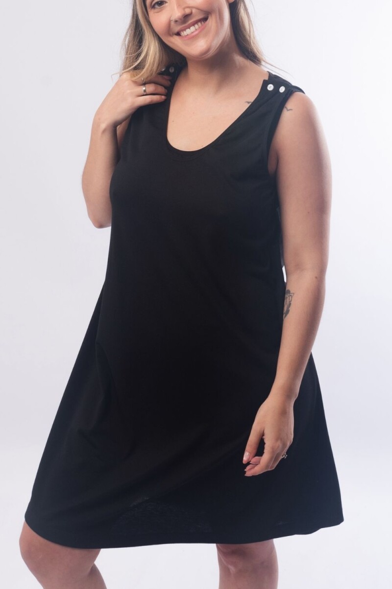 Camisón Maternal Alejandra - Negro 
