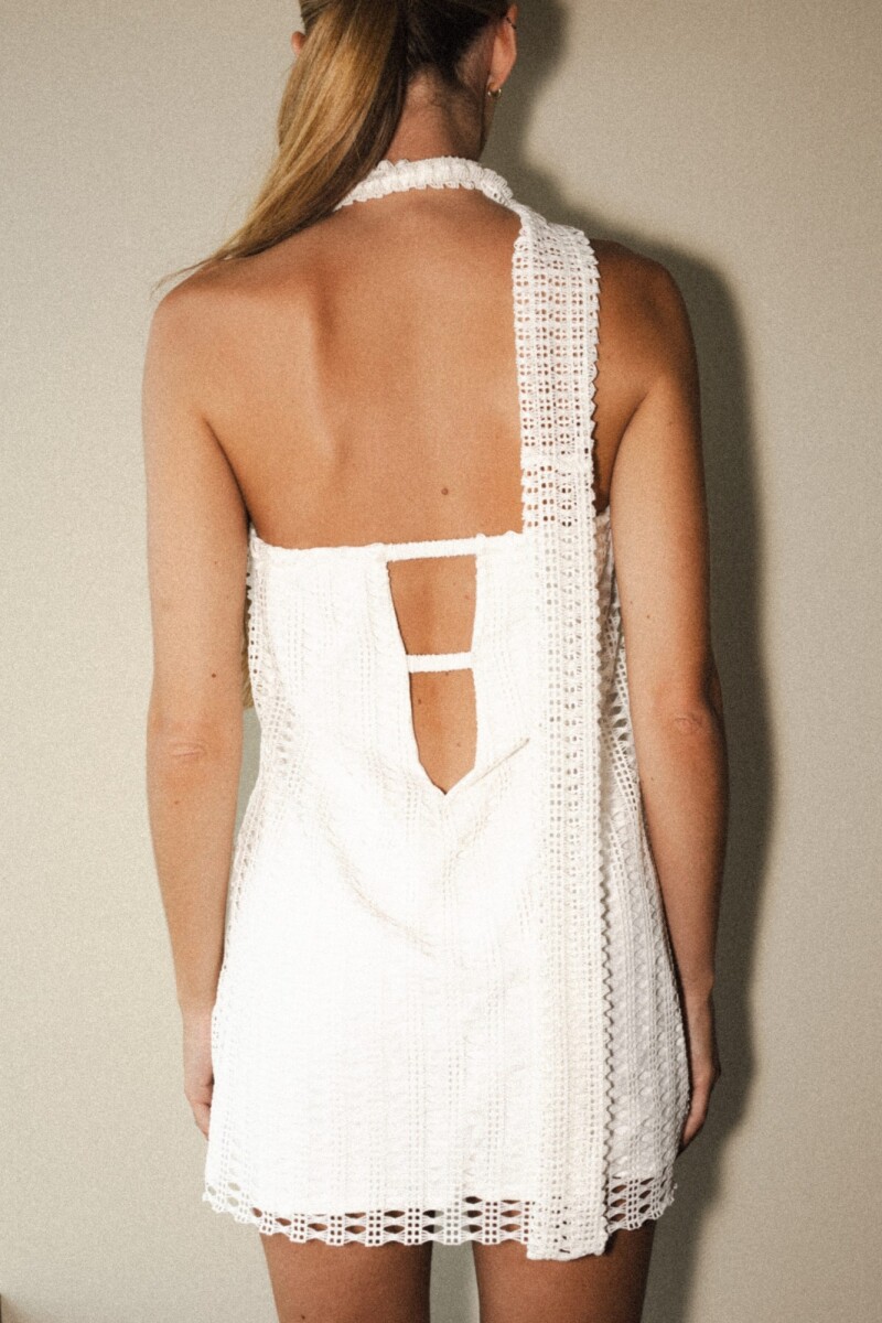 Vestido Sundown White Red