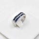Anillo En Oro 18K Blanco Y Zafiros. Anillo En Oro 18K Blanco Y Zafiros.