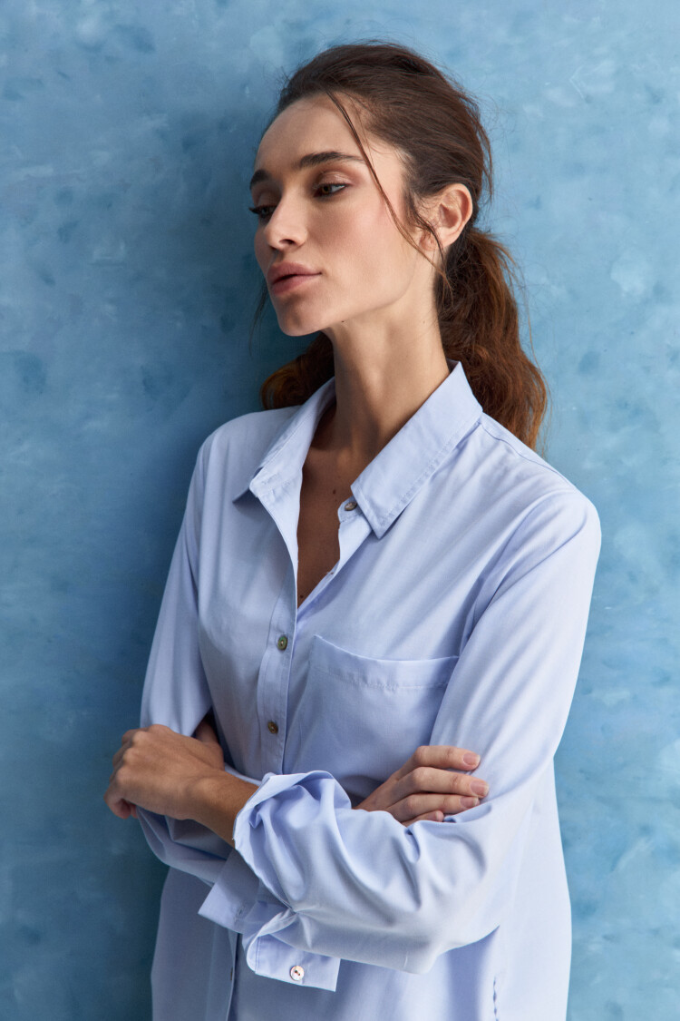 CAMISA BALU Celeste
