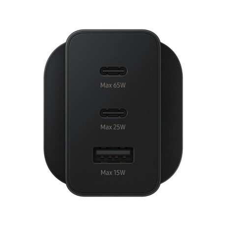 Cargador Samsung Trio 65 W Carga Súper Rápida 2 USB-C + USB-A Cargador Samsung Trio 65 W Carga Súper Rápida 2 USB-C + USB-A