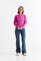 Sweater con detalle en manga ROSADO