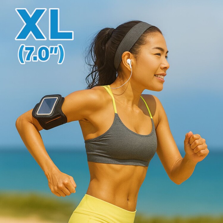 BANDA DEPORTIVA PARA BRAZO XL 7" NEGRO