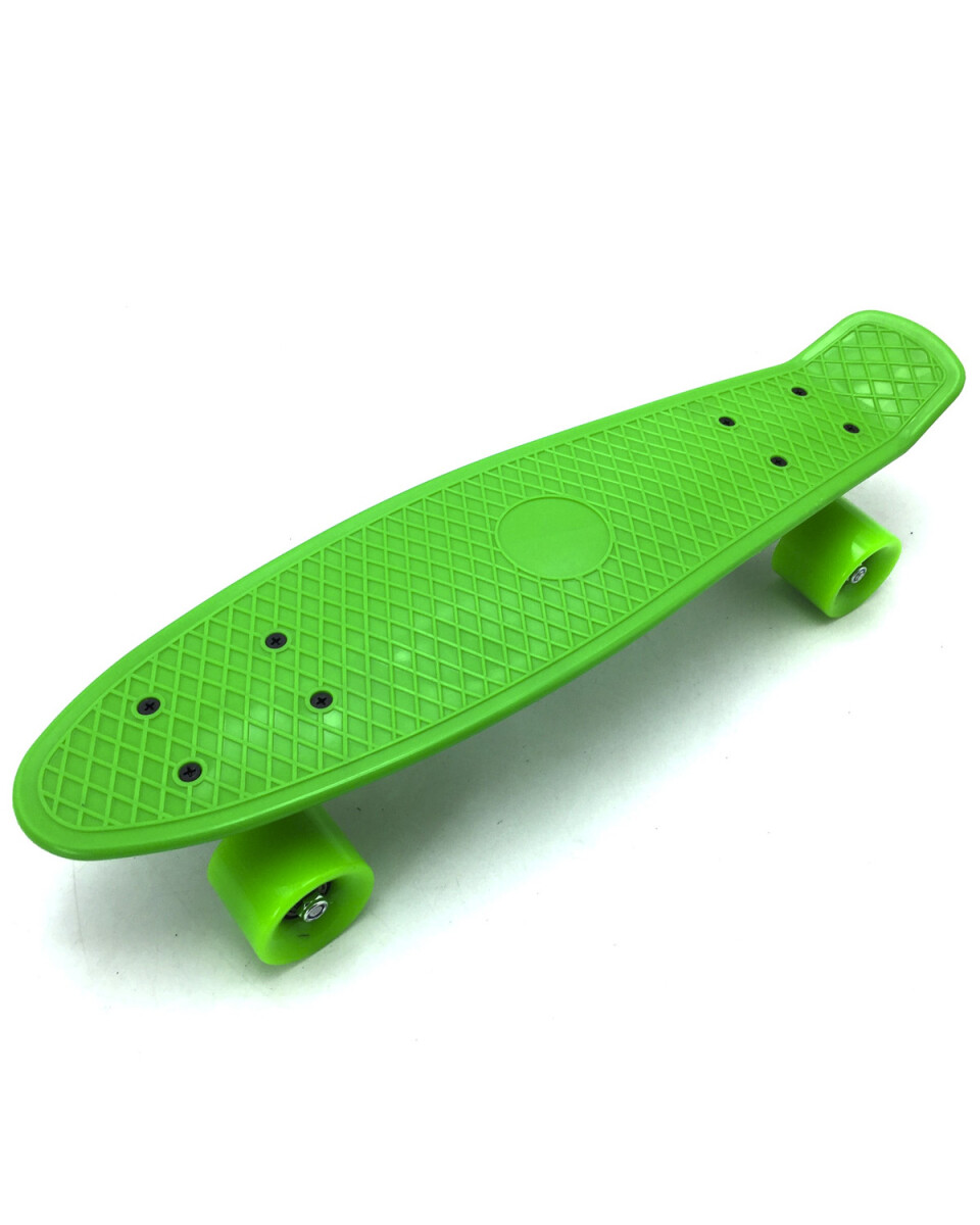 Skate de plástico 56cm con ruedas de PVC - Verde 