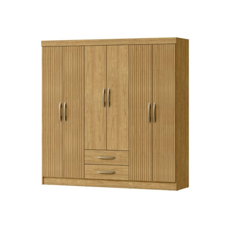 Ropero Placard 6 Puertas 2 Cajones 10 Estantes Almendra Ropero Placard 6 Puertas 2 Cajones 10 Estantes Almendra