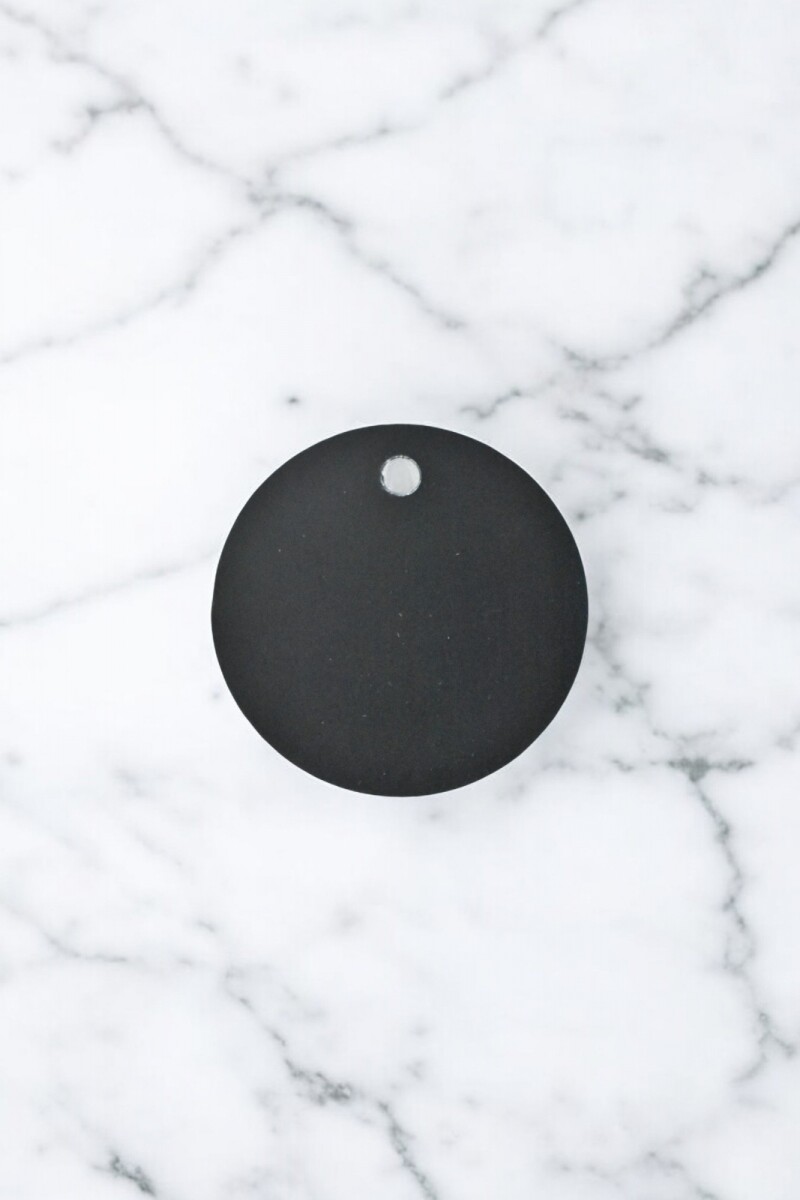 Tag circular liso - NEGRO 