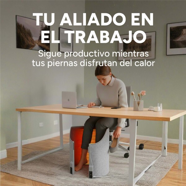 Calentador Plegable Eléctrico De Piernas 4 Velocidades Manta Color Gris