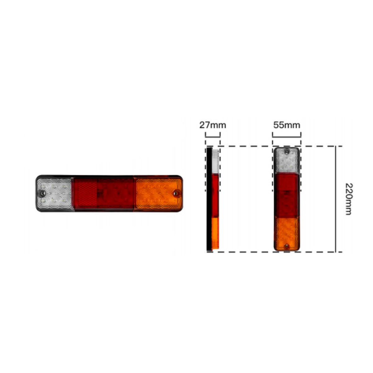 FARO LED - TRAS LED 22X5CM 12-80V PARA AUTO ELEVADOR - 
