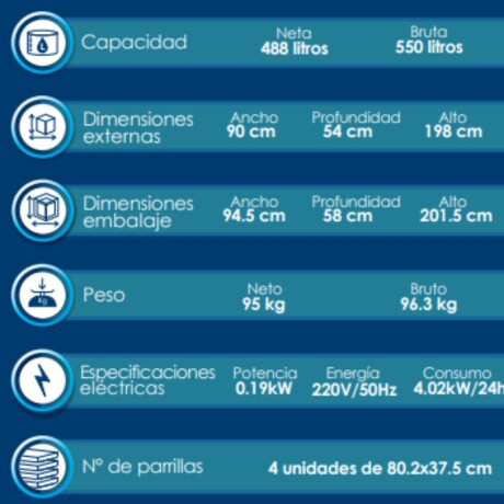 Heladera Exhibidora 550 Litros 2 Puertas Heladera Exhibidora 550 Litros 2 Puertas