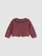 Chaqueta Manga Tres Cuartos Ancha Con Cuello Berenjena