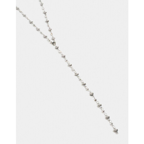 Collares Largos De metal Plateado