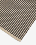 Alfombra Satanca de rayas beige y negras de fibras sintéticas 160 x 230 cm Alfombra Satanca de rayas beige y negras de fibras sintéticas 160 x 230 cm