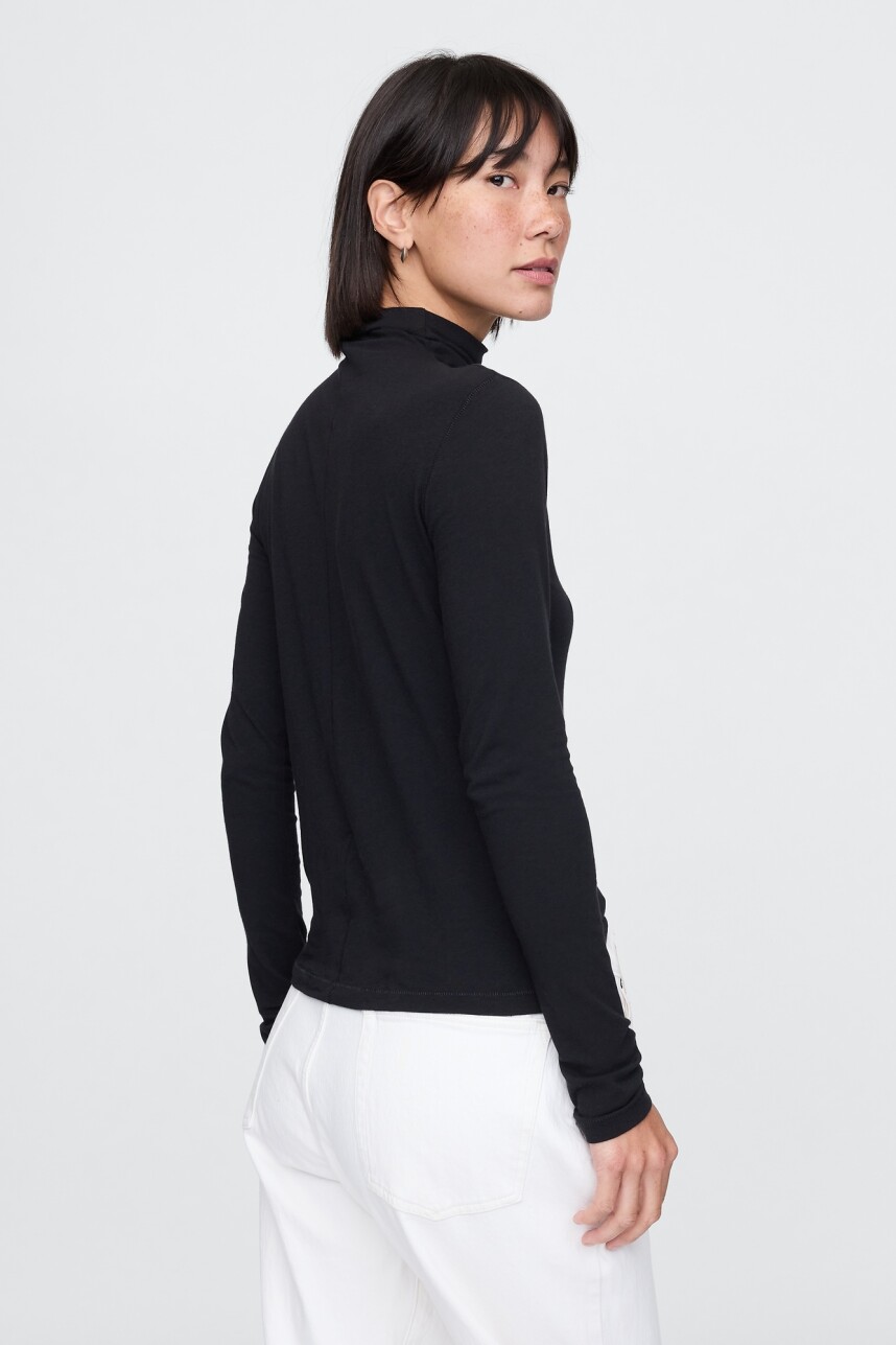 Remera Polera Mujer Black
