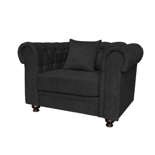 SOFÁ SILLÓN 1 CUERPO - CON ALMOHADÓN negro