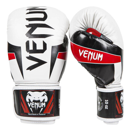 Guantes De Boxeo Venum Elite Profesionales Blanco/Rojo